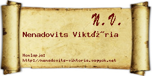 Nenadovits Viktória névjegykártya
